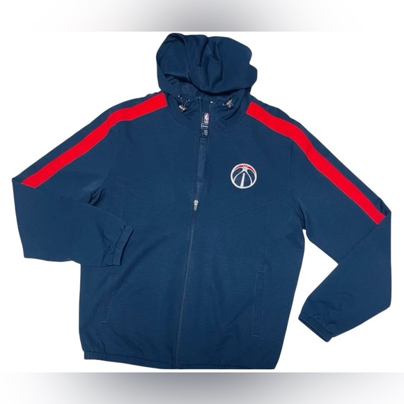G-III SPORTS JACKET BY CARL BANKS FULL ZIP WASHINGTON WIZARDS NBA BLUE COLOR L - Picture 2 of 14